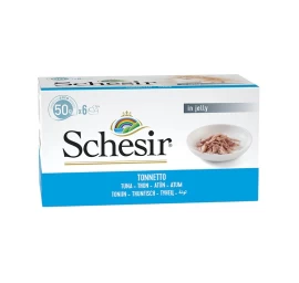 SCHESIR Tuna in Jelly šlapias kačių maistas, 6x50g