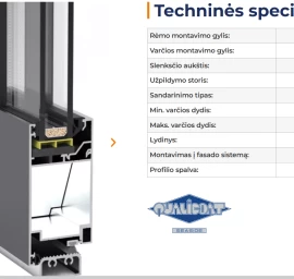 Aliuminio langų ir durų sistemos Framex