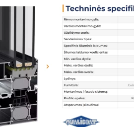 Aliuminio langų ir durų sistemos Framex