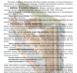 Sąmatų skaičiavimas, brėžinių ir schemų rengimas