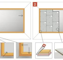 Be karkasinė sienos garso izoliacinė sistema SLIM A montavimo instrukcija 1-2