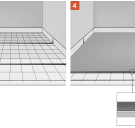 Pigi ir greitai montuojama garso izoliacinė sistema grindims (su betono perdanga) „Standart-4“ montavam instrukcija 3-4