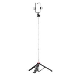 Selfie Lazda Teleskopinė Su Nuotolinio Valdymo Pulteliu + 2x Led Trikojis Telefono Stovas 1,3 M - Juoda Selfie Lazda Teleskopinė Su Nuotolinio Valdymo Pulteliu + 2x Led Trikojis Telefono Stovas 1,3 M - Juoda