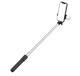 Selfie Lazda Teleskopinė Su Nuotolinio Valdymo Pulteliu + Led Lempa Trikojis Stovas Telefonui 1 M - Juoda Selfie Lazda Teleskopinė Su Nuotolinio Valdymo Pulteliu + Led Lempa Trikojis Stovas Telefonui 1 M - Juoda