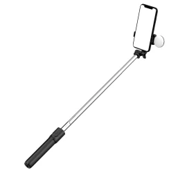 Selfie Lazda Wh1yxs 1 M Ilgio Teleskopinis Trikojis Su Apvalia šviesa Ir Telefono Laikikliu - Juodas Selfie Lazda Wh1yxs 1 M Ilgio Teleskopinis Trikojis Su Apvalia šviesa Ir Telefono Laikikliu - Juodas