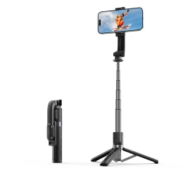 „selfie“ Lazdelė Su Mini Trikoju, Aliumininė, „bluetooth“, Pasukama 360 Laipsnių – Juoda