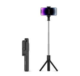 „selfie“ Lazdelė Su Mini Trikoju, Skirta Fotografuoti, Su „bluetooth“ Ir 360 Laipsnių Pasukimu – Juoda