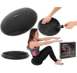 Sensomotor Pagalvėlė Diskas Su Pompa 33cm Juoda Enero Fit
