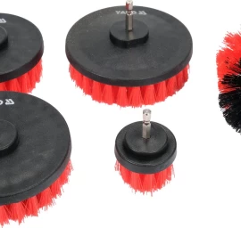 Šepečių rinkinys su Hex 6.3 mm (1/4) galu | Nailonas | 5 vnt. (YT-47777)