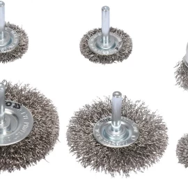 Šepečių rinkinys su kotu | nerūdijantis plienas | INOX | 6 vnt. (YT-47593)