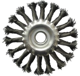 Šepetys vielinis disko tipo, susuktas, 200x22.2mm