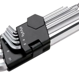 Šešiakampių šarnyrinių raktų komplektas | ilgas tipas | 1.5-10 mm | 9 vnt. (ES-1704)