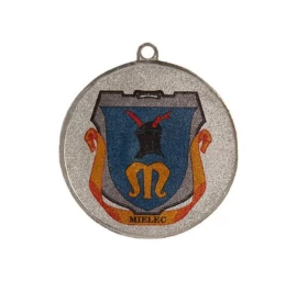 Sidabrinis Medalis Su Vieta 50 Mm Emblemai - Plieninis Medalis Su Liuksorine Spauda