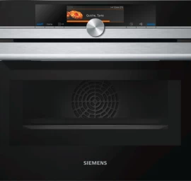 Siemens Iq700 Cm 678g4s1 įmontuojama Stulpinė Krosnelė Su Mikrobangų Krosnele