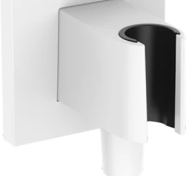 Sieninė Hansgrohe dušo žarnos jungtis su dušo laikikliu FIX FIT E , mat. baltas, 26889700
