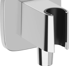 Sieninė jungtis dušo žarnai su laikikliu Hansgrohe FixFit Q, chromas 26887000