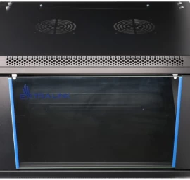 Sieninė Spinta 6u 600x450, Juodos Spalvos, Su Stiklo Durelėmis