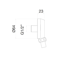 Sieninė žarnelės jungtis FIORE sendinta bronza