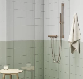 Sieninis dušo maišytuvas Ravak Espirit be dušo komplekto, Rose Gold Brushed X070354