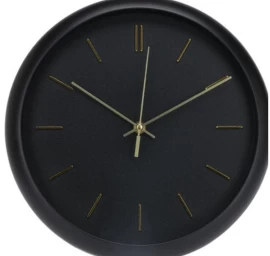 Sieninis Laikrodis Pp 30x4.5cm Black