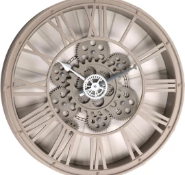 Sieninis Laikrodis Su Besisukančiu Mechanizmu 38cm Pilkos Spalvos