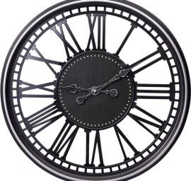 Sieninis Laikrodis Su Romėniškais Skaitmenimis 60 Cm Juodas
