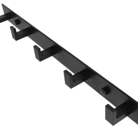 Sieninis Rankšluosčių Laikiklis Su 5 Kabliukais - Juodas