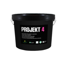 Sienų ir lubų dažai PROJEKT 4 A bazė, 0,9l balta sp. matiniai