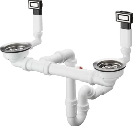 Sifonas plautuvei Hansgrohe su užkemšamu ventiliu D15-10 dvigubas, 43922800