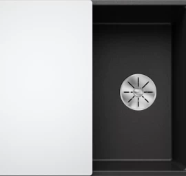 Silgranitinė plautuvė AXIA III 45 S-F SILG PDUR Antracitas Z.GL InFino M.AF su stikline lentele