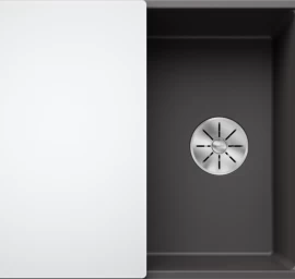 Silgranitinė plautuvė AXIA III 45 S-F SILG PDUR Pilka Z.GL InFino M.AF su stikline lentele