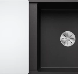 Silgranitinė plautuvė AXIA III 5 S-F SILG PDUR Antracitas Z.GL InFino M.AF su stikline lentele