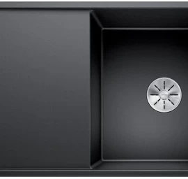 Silgranitinė plautuvė AXIA III 5 S SILG PDUR Antracitas Z.GL InFino M.AF su stikline lentele