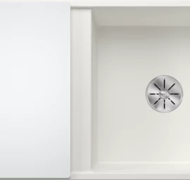 Silgranitinė plautuvė AXIA III 5 S SILG PDUR Balta Z.GL InFino M.AF su stikline lentele