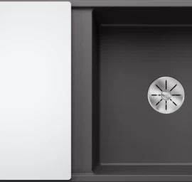 Silgranitinė plautuvė AXIA III 5 S SILG PDUR Pilka Z.GL InFino M.AF su stikline lentele