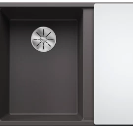 Silgranitinė plautuvė AXIA III 6 S LI SILG PDUR Pilka Z.GL InFino M.AF su stikline lentele ir nuvarvėjimo indu