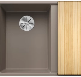 Silgranitinė plautuvė AXIA III 6 S LI SILG PDUR Tartufo Z.ES InFino M.AF su medine lentele ir nuvarvėjimo indu