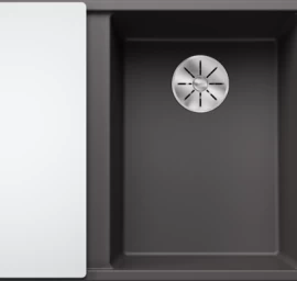 Silgranitinė plautuvė AXIA III 6 S RE SILG PDUR Pilka Z.GL InFino M.AF su stikline lentele ir nuvarvėjimo indu