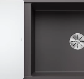 Silgranitinė plautuvė AXIA III XL 6 S-F SILG PDUR Pilka Z.GL InFino M.AF su stikline lentele