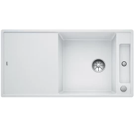 Silgranitinė plautuvė AXIA III XL 6 S SILG PDUR Balta Z.GL InFino M.AF su stikline lentele