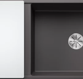 Silgranitinė plautuvė AXIA III XL 6 S SILG PDUR Pilka Z.GL InFino M.AF sus stikline lentele