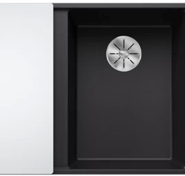 Silgranitinė plautuvė BLANCO AXIA III 6 S-F RE SILG PDUR Juoda Z.GL InFino M.AF