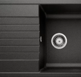 Silgranitinė plautuvė BLANCO ZIA XL 6 S SILG PDUR Juoda O.AF