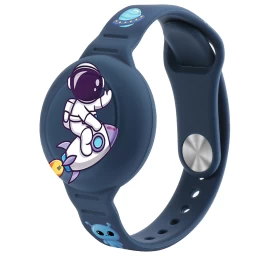 Silikoninė Apyrankė airtag Vietos Nustatymo įrenginiui Vaikui - Tamsiai Mėlynas Astronautas
