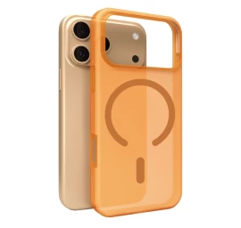 Silikoninė įmautė iphone 17 Pro Max Magsafe Daylight - Permatoma Oranžinė