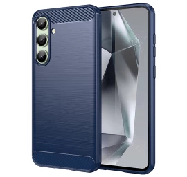 Silikoninė įmautė samsung Galaxy S24 Fe Carbon Dėklui - Mėlyna