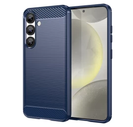 Silikoninė įmautė samsung Galaxy S25 Edge Carbon Dėklui - Mėlyna