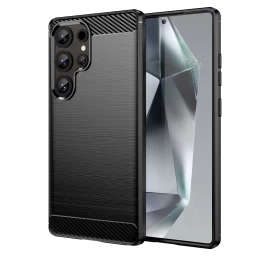 Silikoninė įmautė samsung Galaxy S25 Ultra Carbon Dėklui - Juoda