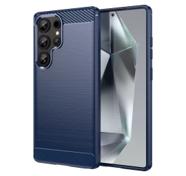 Silikoninė įmautė samsung Galaxy S25 Ultra Carbon Dėklui - Mėlyna
