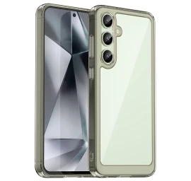 Silikoninė įmautė Su Geliniu Rėmeliu, Skirta samsung Galaxy S24 Fe Outer Space Case - Skaidri Ir Juoda